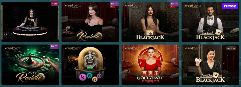 Nesine Casino canlı oyunlarının önizlemesi